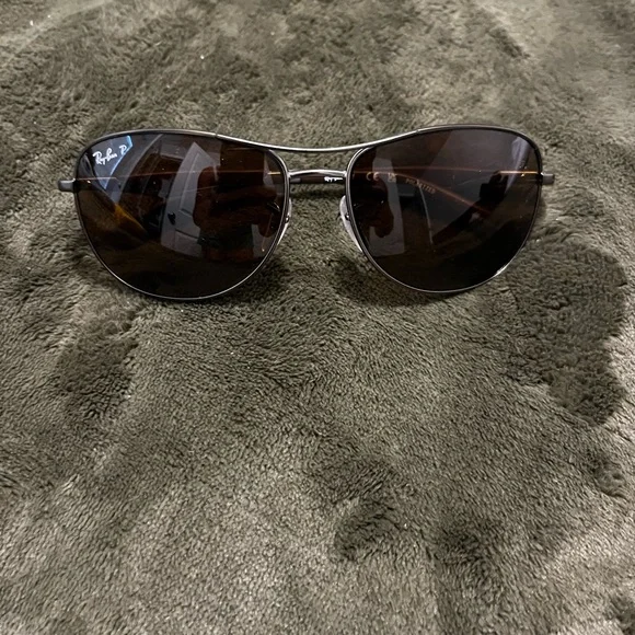Ray-Ban men’s RB3519 aviator sunglasses gunmetal brown polarized - Picture 2 of 9